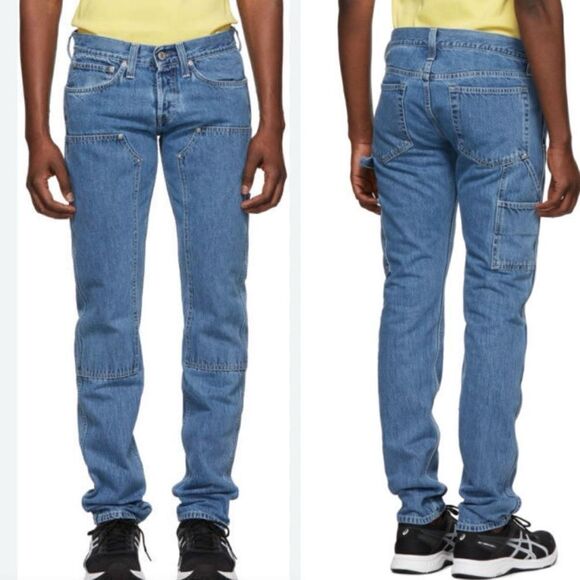 Helmut Lang Rare Masc Lo Utility‎ Unisex Jeans Blue Size 30 Men/27 Women - Picture 3 of 12